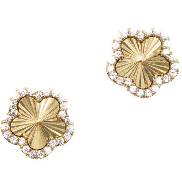 DanielMark Gold Clover Earring - Picture 1 of 3